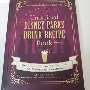 Disney Parks Drink Recipe Book HB 2021 Pink Purple Hardback HC Hardcover